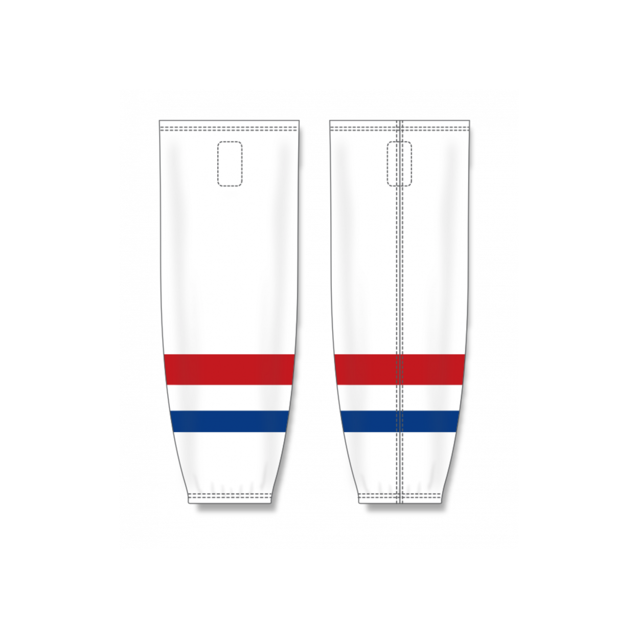 White & Red & Blue Hockey Socks
