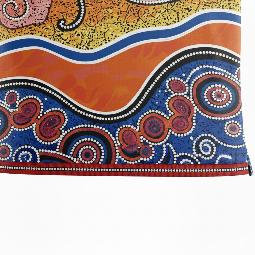 Earth Tone Aboriginal Swirl Art Sublimation Polo Shirt