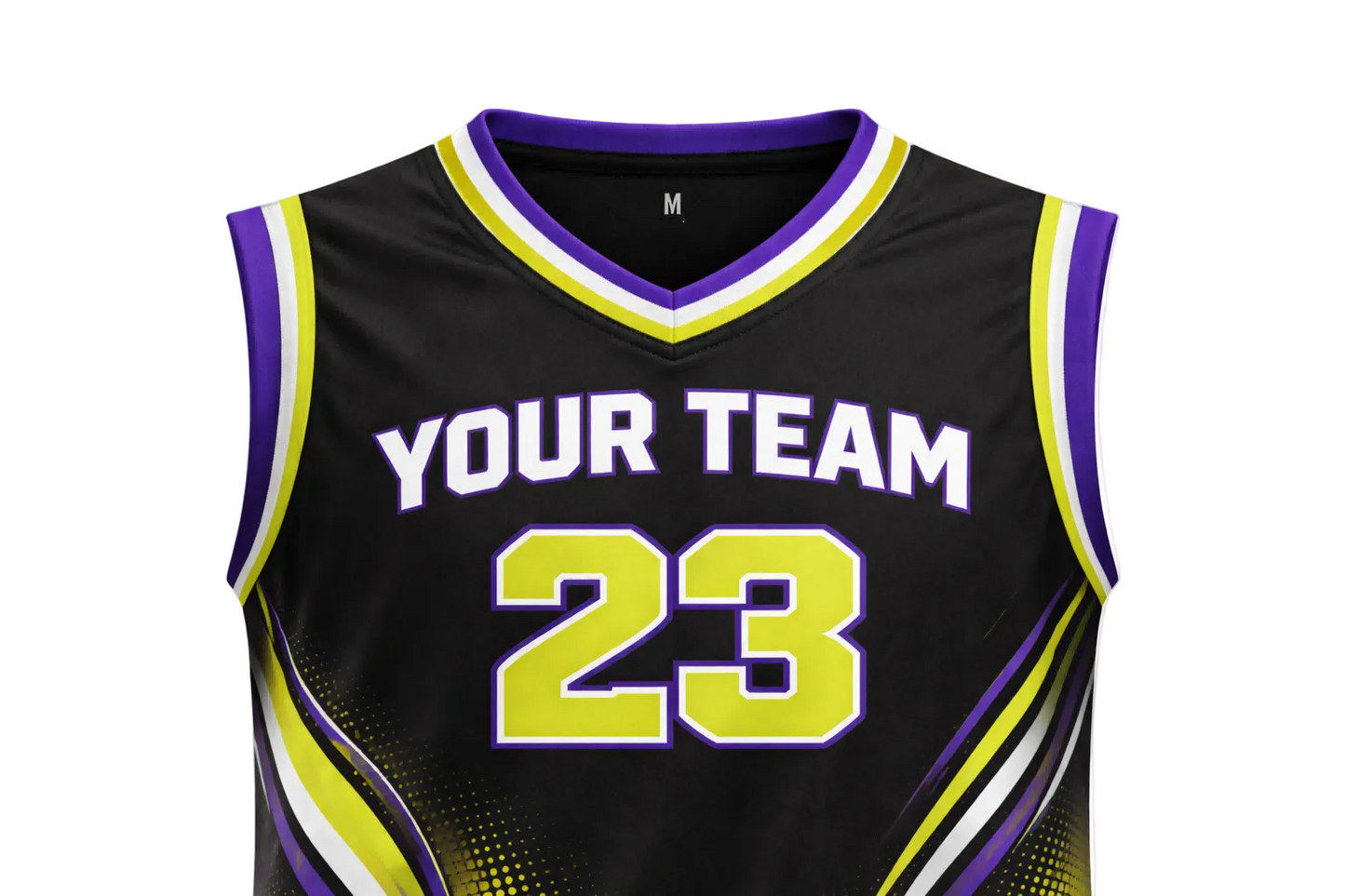 Custom Black Purple Lime Green Basketball Uniform