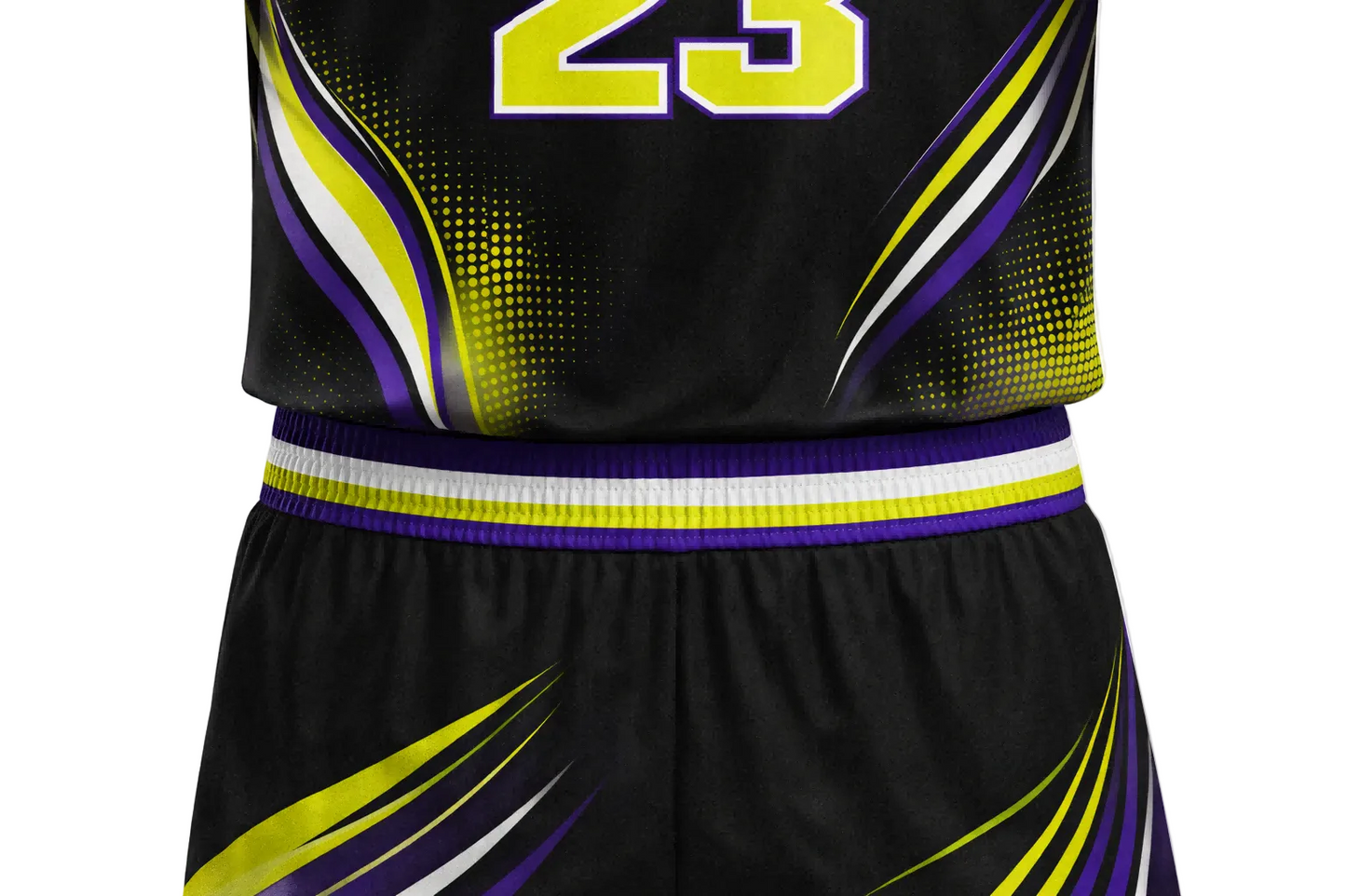 Custom Black Purple Lime Green Basketball Uniform