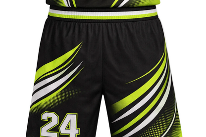 Custom Black Lime Green Basketball Uniform