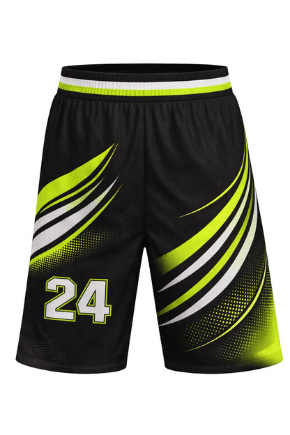 Custom Black Lime Green Basketball Uniform