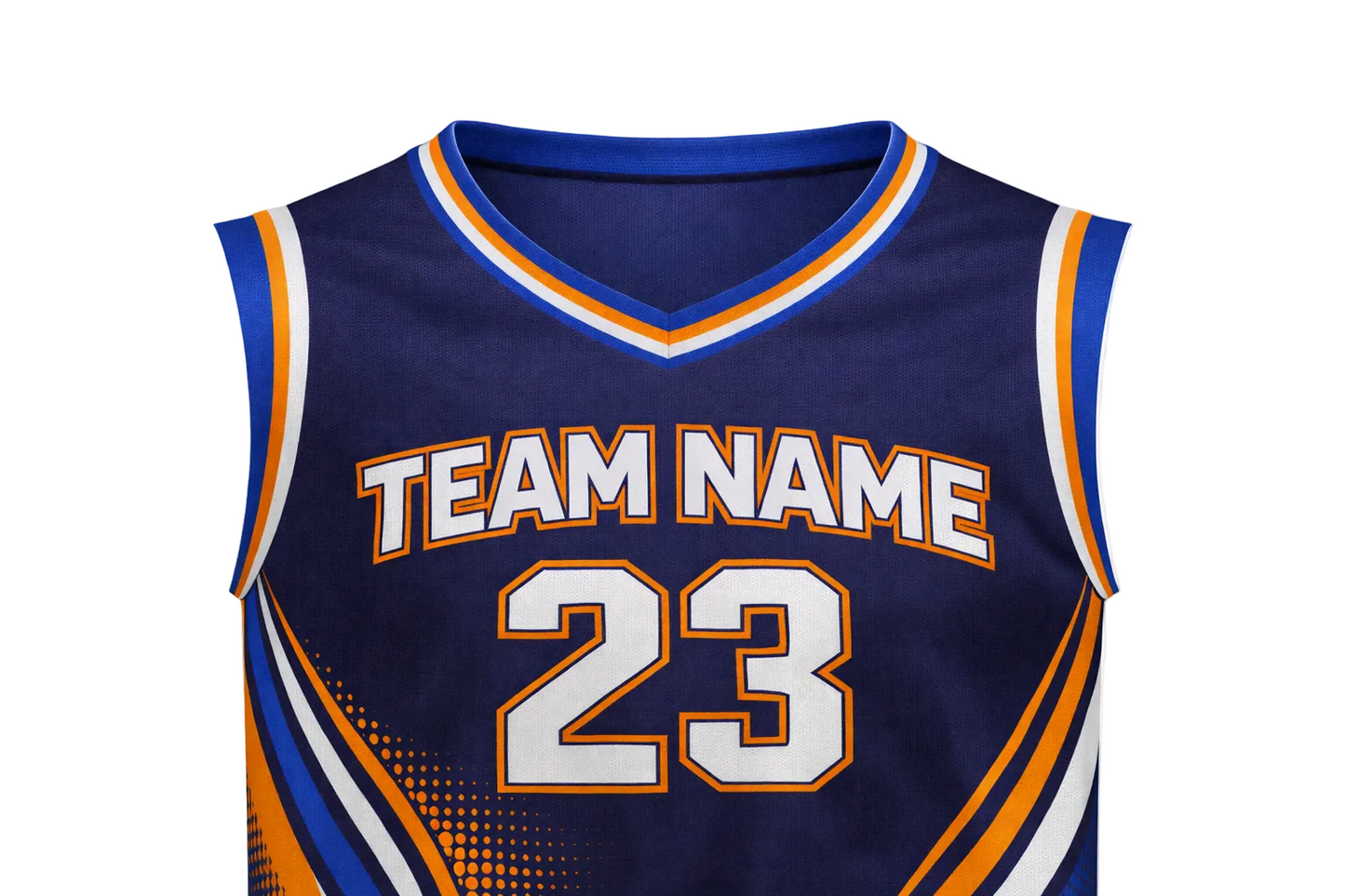 Custom Navy Orange Basketball Jersey Set