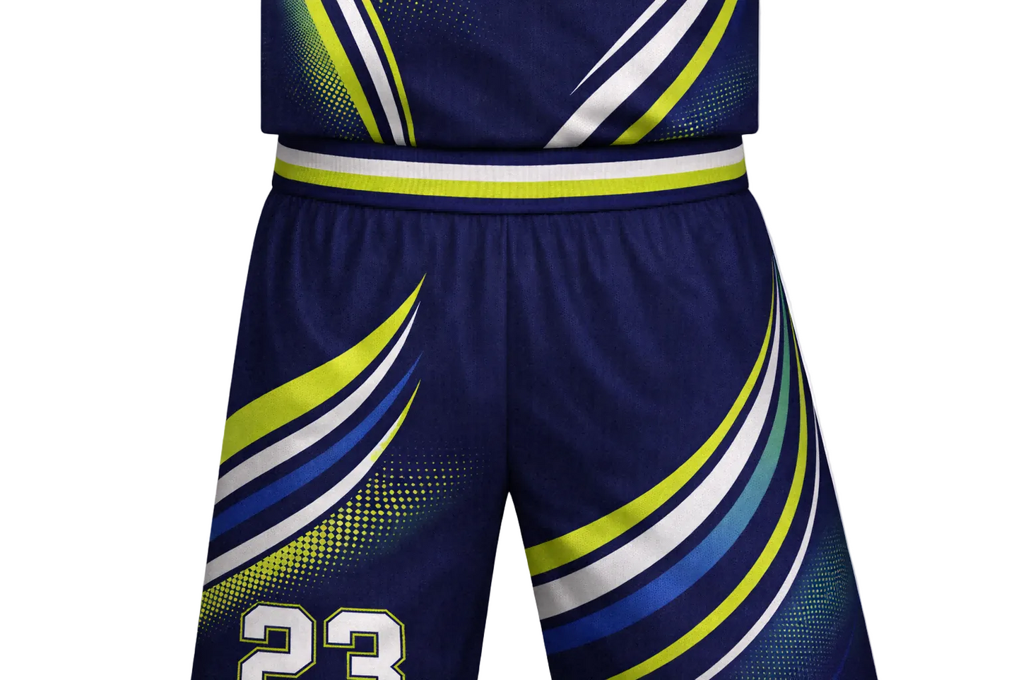 Custom Navy Lime Green Basketball Uniform