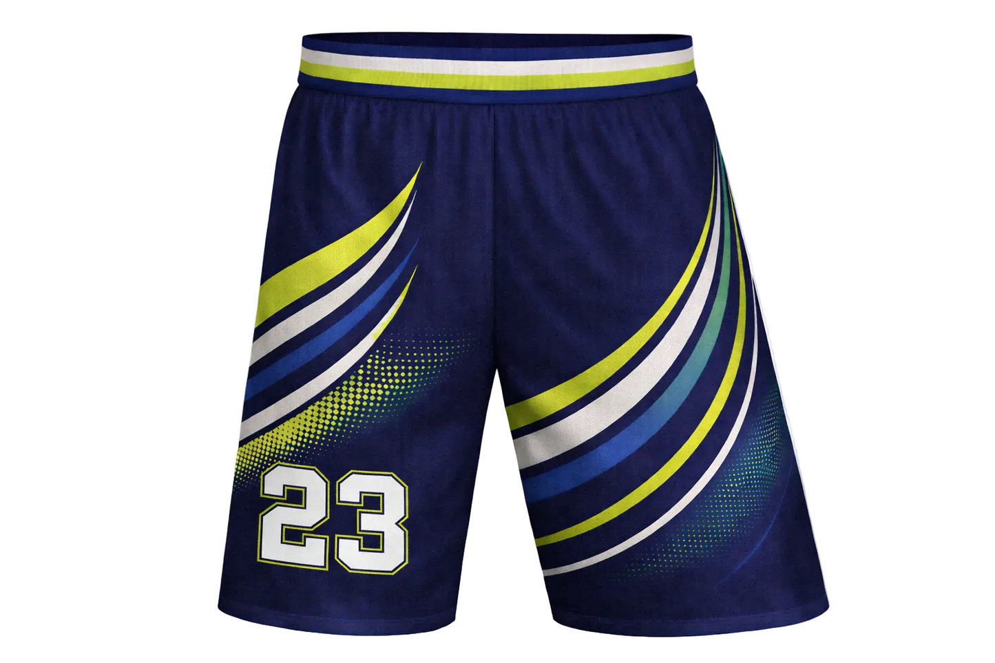 Custom Navy Lime Green Basketball Uniform