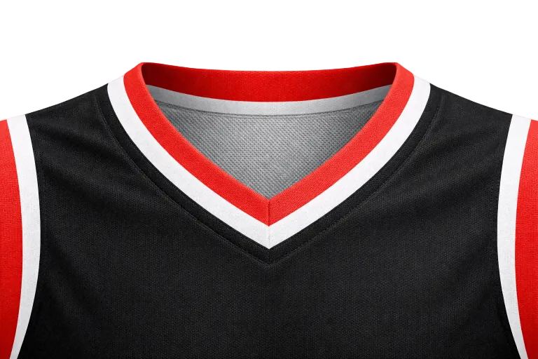 Custom Black Red White Basketball Set