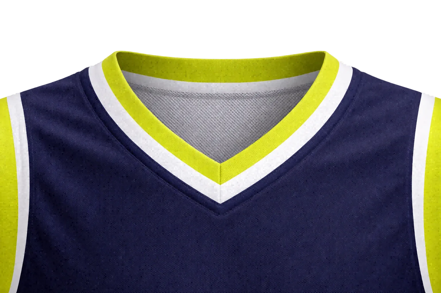 Custom Navy Blue and Lime Green Basketball Jersey Set