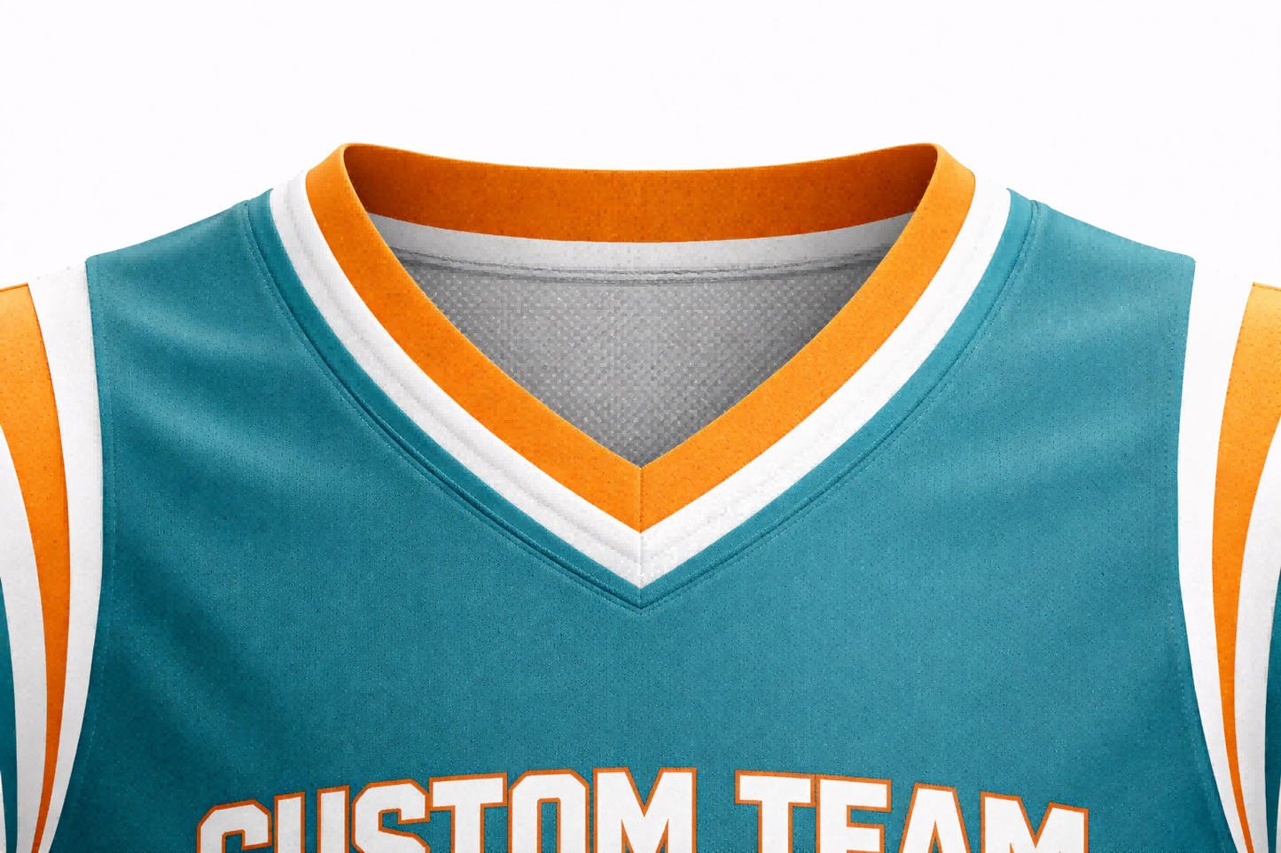 Custom Teal and Orange Basketball Uniform