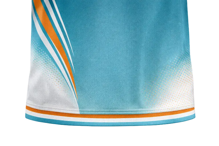 Custom Teal and Orange Basketball Uniform