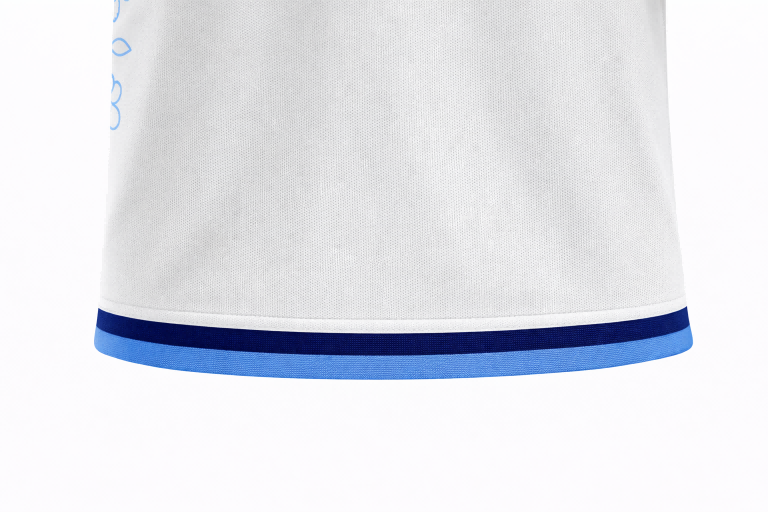 Custom White and Light Blue Floral Basketball Jersey Set