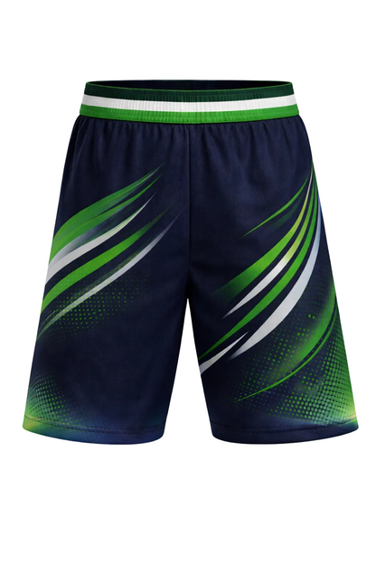 Custom Dark Navy and Green Basketball Jersey Set
