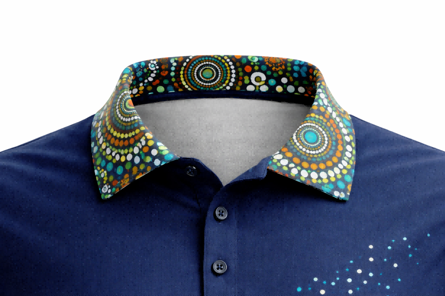 Aboriginal Turtle Ocean Art Sublimation Polo Shirt