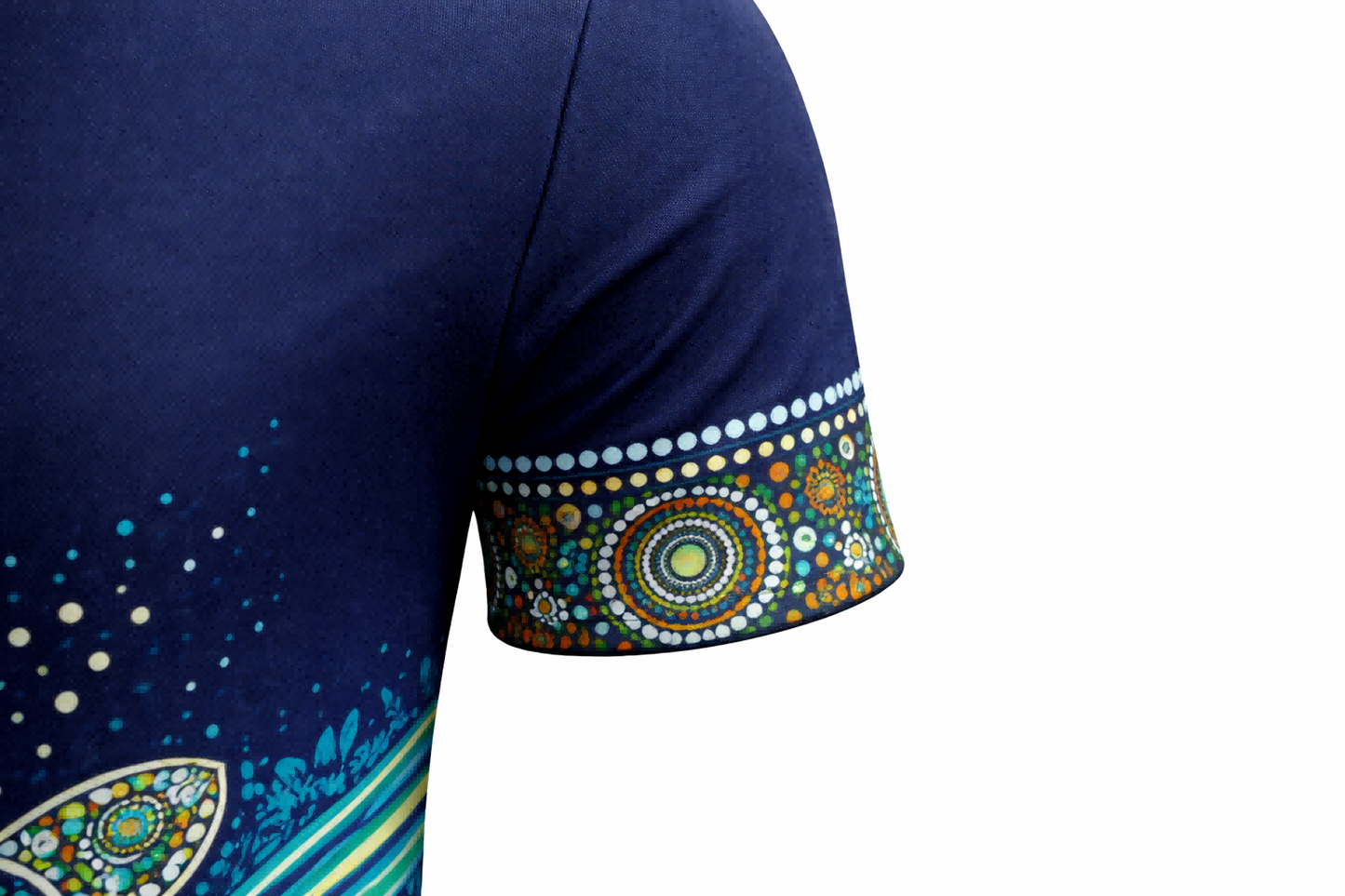 Aboriginal Turtle Ocean Art Sublimation Polo Shirt