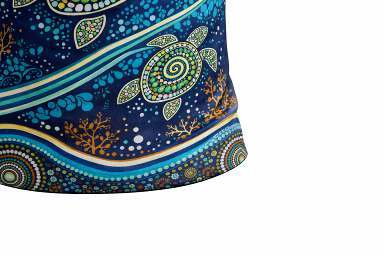 Aboriginal Turtle Ocean Art Sublimation Polo Shirt