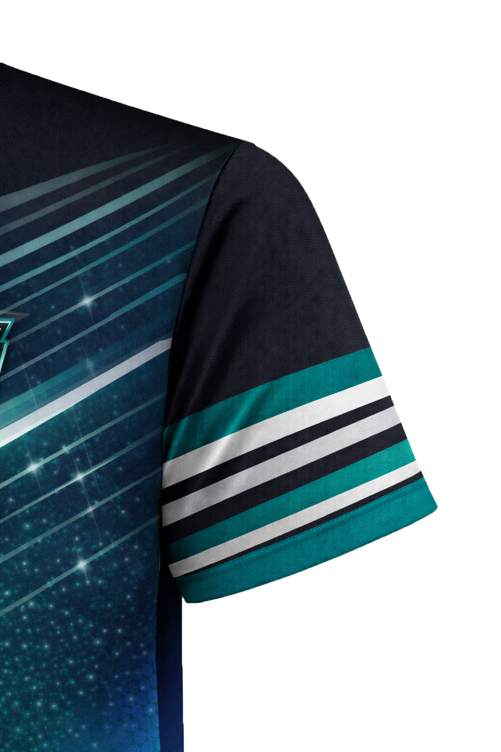 Custom Teal & Black Speed Racing Shirt
