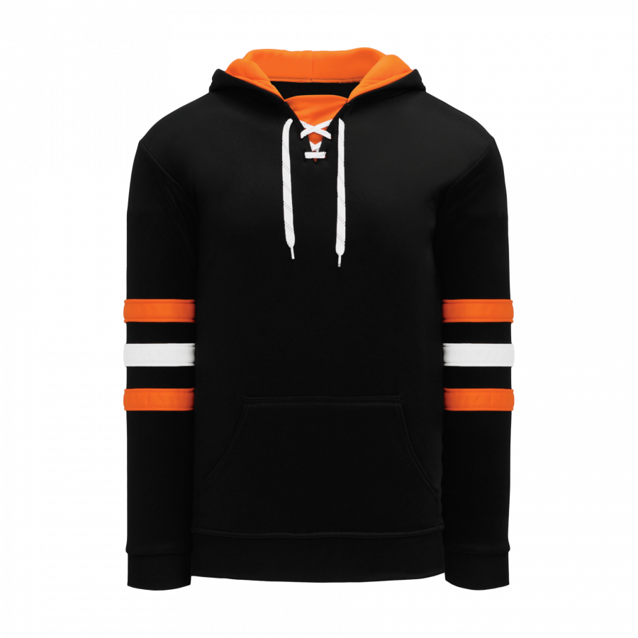 Black and Orange Ice Hockey Hoodies