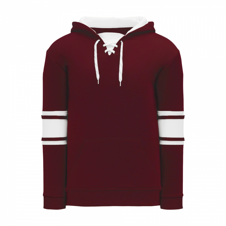 Burgundy Ice Hockey Hoodies