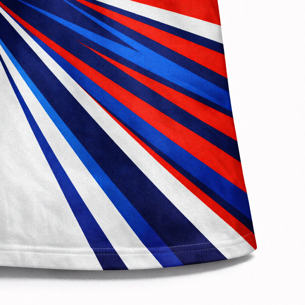 Patriotic Red & Blue Custom Pit Crew Shirt