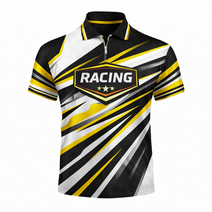 Vibrant Yellow & Black Racing Shirt