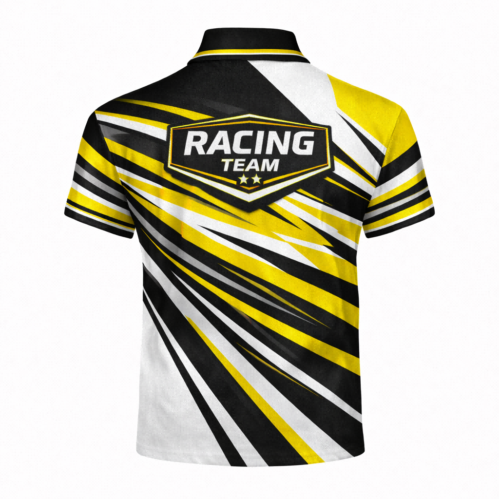 Vibrant Yellow & Black Racing Shirt