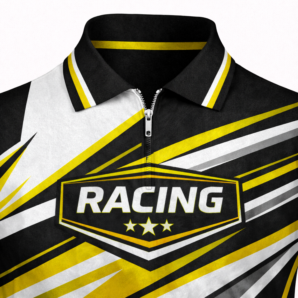 Vibrant Yellow & Black Racing Shirt