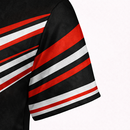 Bold Red & Black Custom Racing Shirt