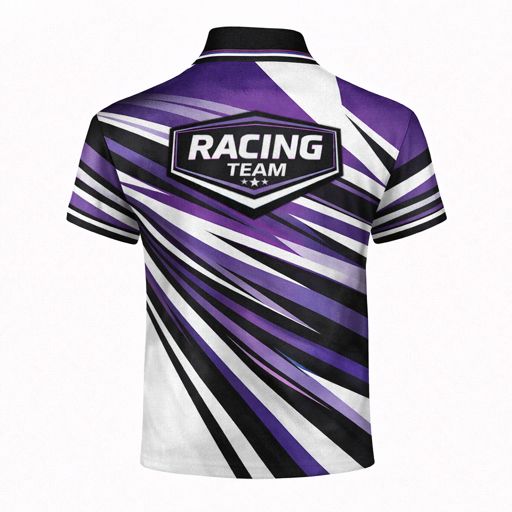 Purple & Black Custom Pit Crew Shirt