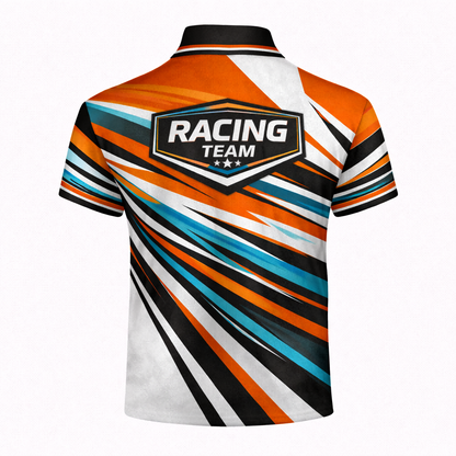 Orange & Teal Speed Racing Shirt