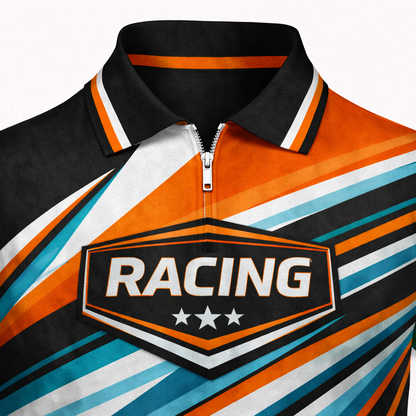 Orange & Teal Speed Racing Shirt