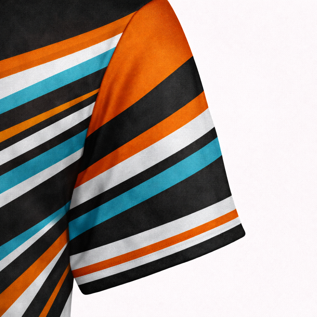 Orange & Teal Speed Racing Shirt