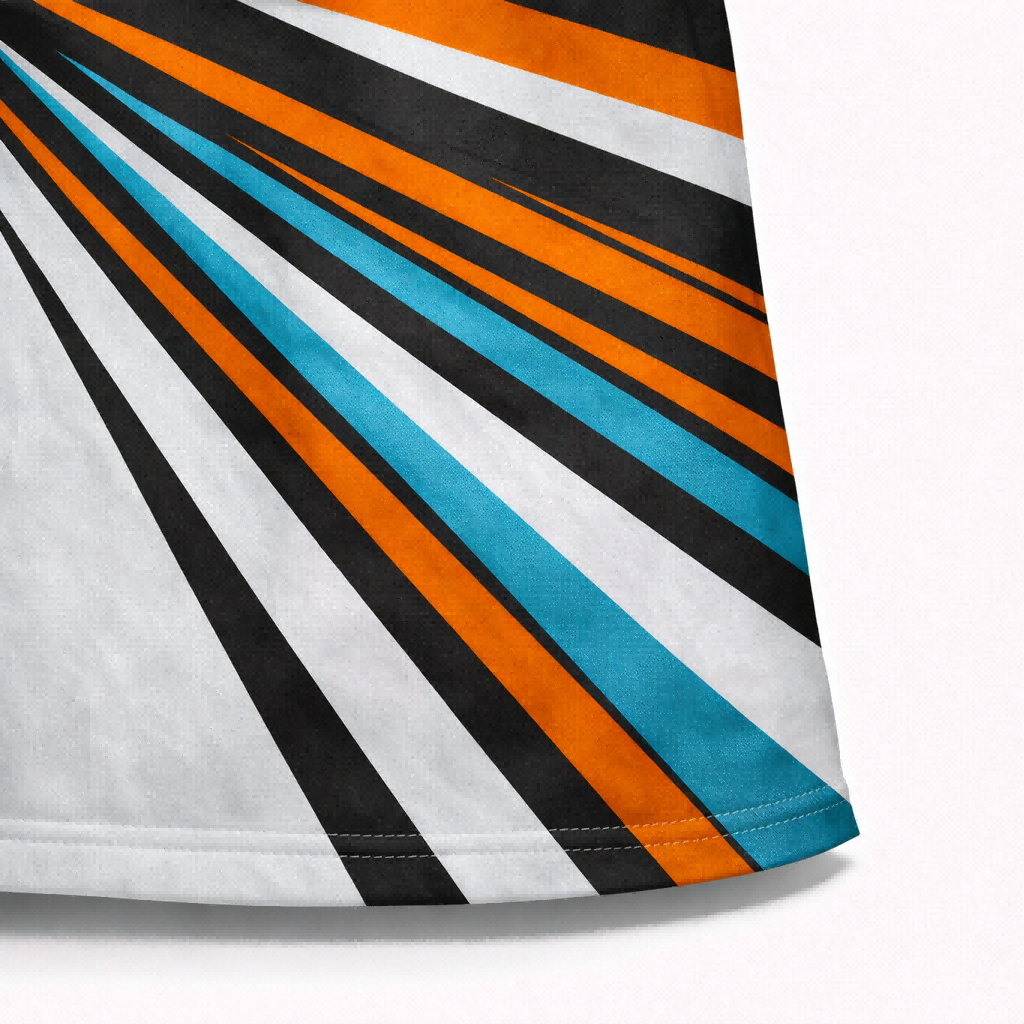 Orange & Teal Speed Racing Shirt