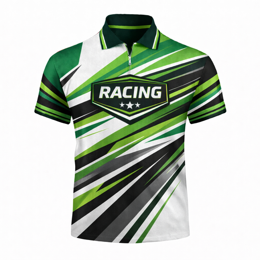 Custom Green & Black Speed Racing Shirt