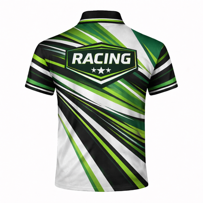 Custom Green & Black Speed Racing Shirt