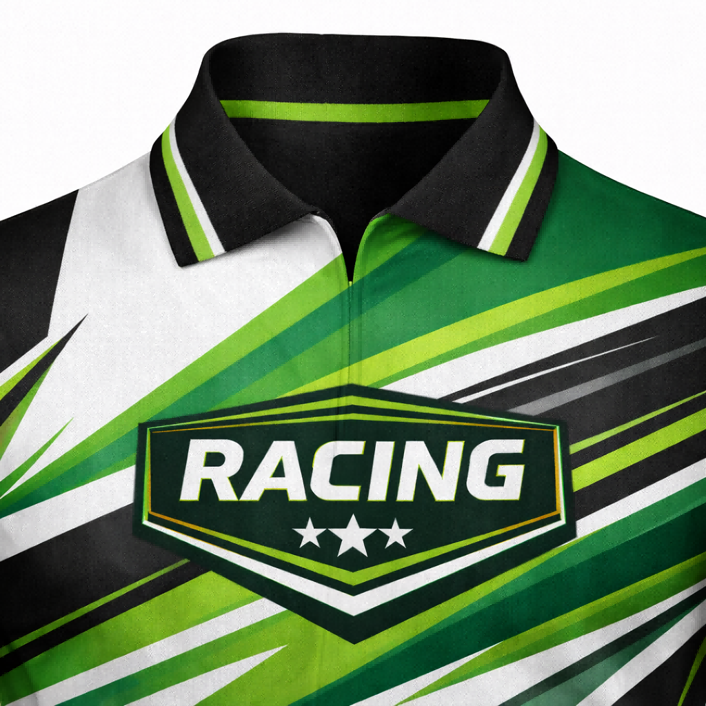 Custom Green & Black Speed Racing Shirt