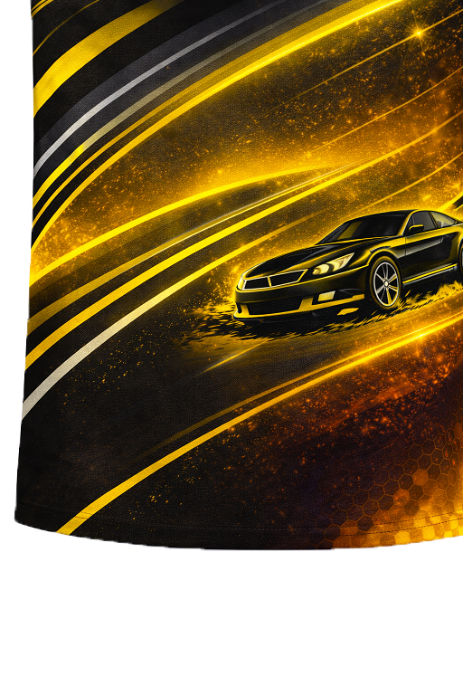 Premium Black & Gold Custom Pit Crew Shirt