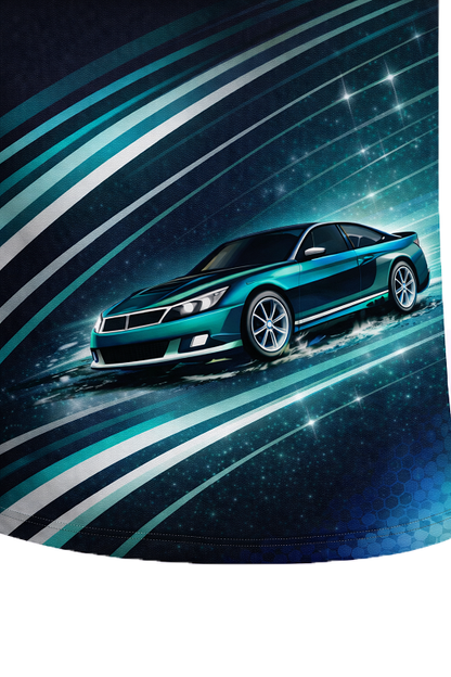 Custom Teal & Black Speed Racing Shirt