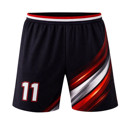 Customizable Black Red White Striped Soccer Jersey - Team Soccer Set