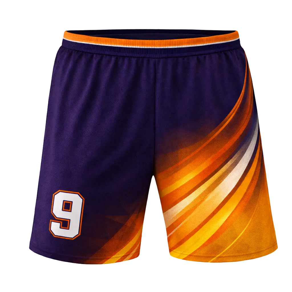 Customizable Blue Orange Gradient Striped Soccer Jersey - Team Soccer Set