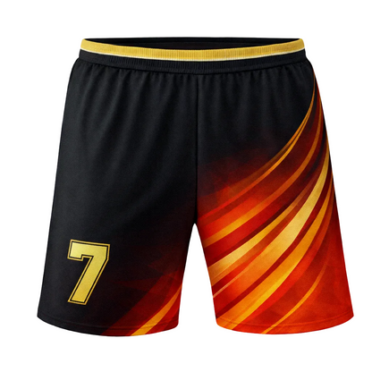 Customizable Red Gold Striped Soccer Jersey - Team Soccer Set