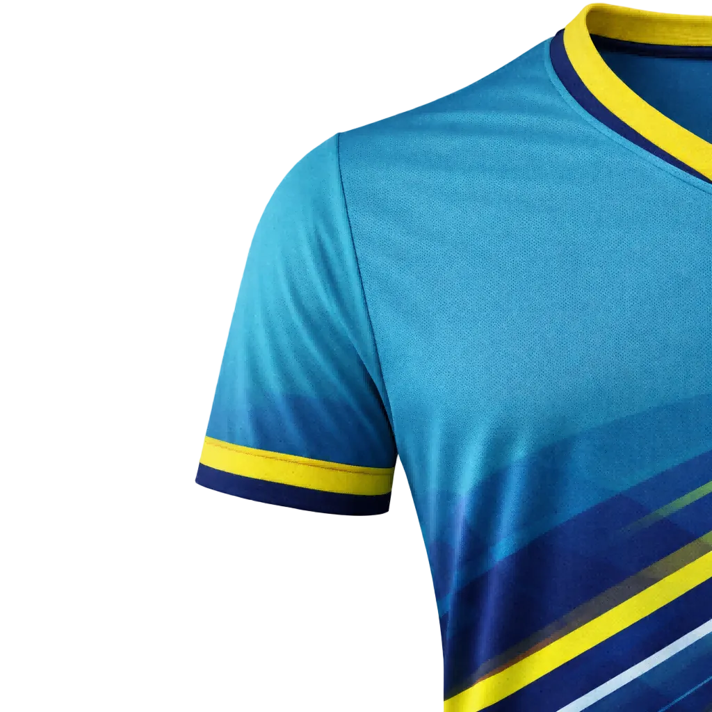 Customizable Teal Green Yellow Striped Soccer Jersey - Team Soccer Set