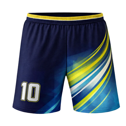 Customizable Teal Green Yellow Striped Soccer Jersey - Team Soccer Set