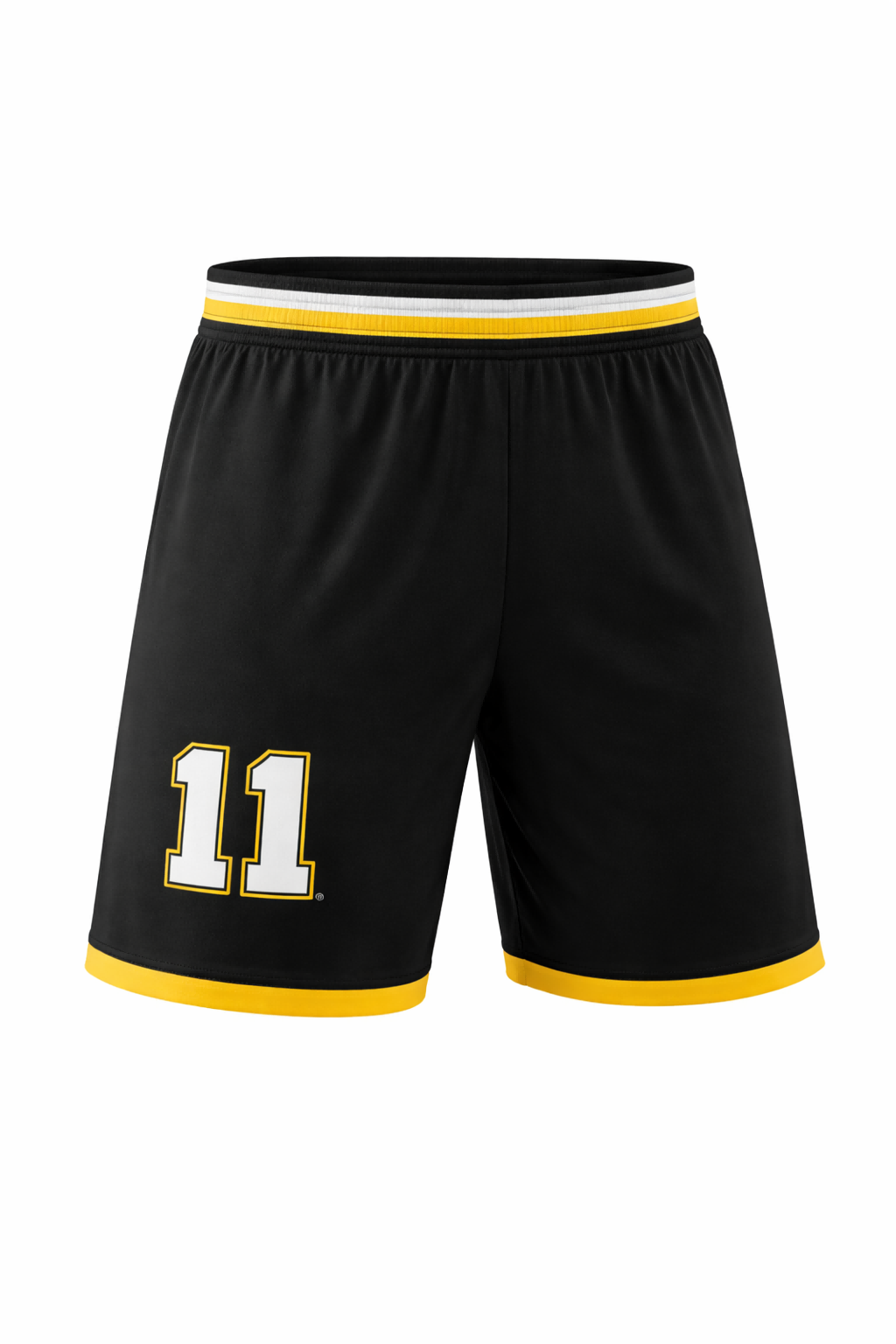 Customizable Yellow Black Red Striped Soccer Jersey - Team Soccer Set