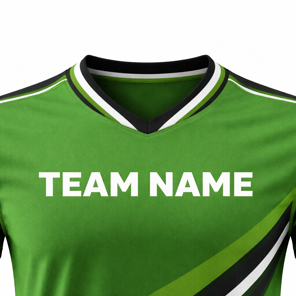 Customizable Green Black Striped Soccer Jersey - Team Soccer Set