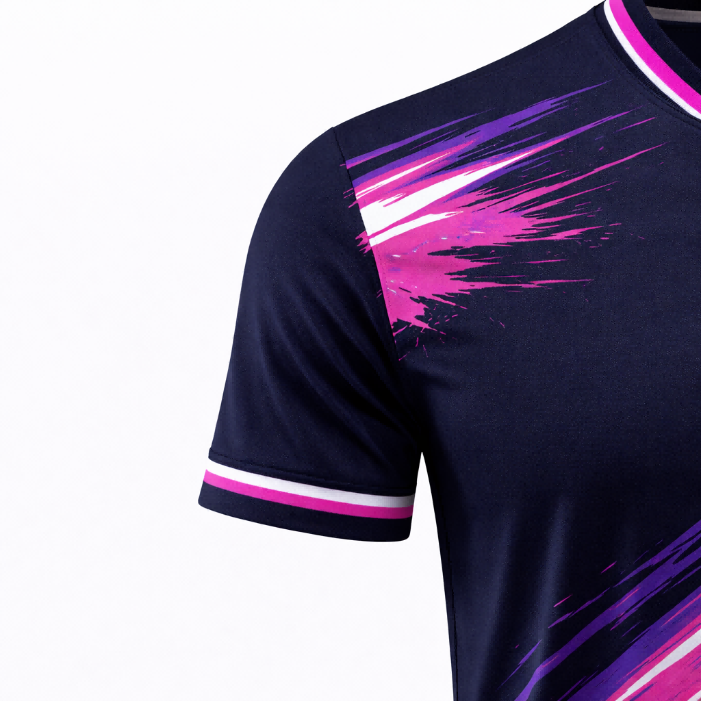 Customizable Navy Pink Purple Brushstroke Soccer Jersey - Team Soccer Set