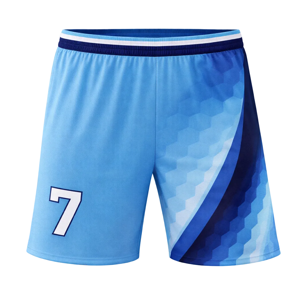 Customizable Navy Blue Hexagon Soccer Jersey - Team Soccer Set