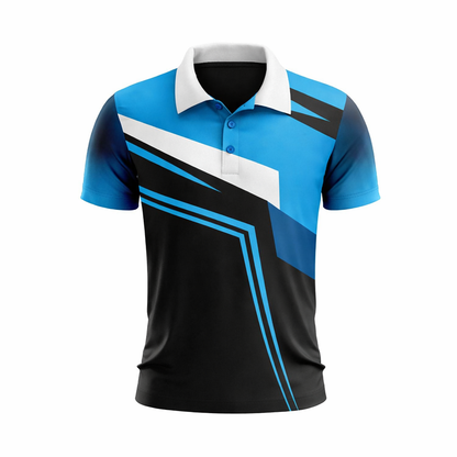 Blue & Black Sublimation Polo Shirt