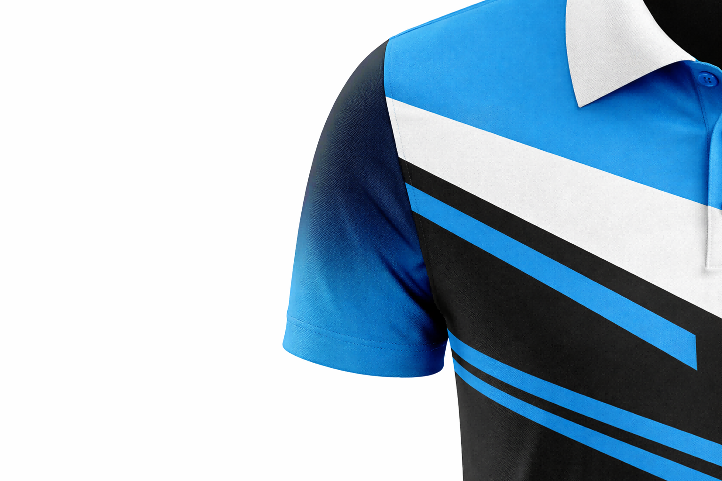 Blue & Black Sublimation Polo Shirt