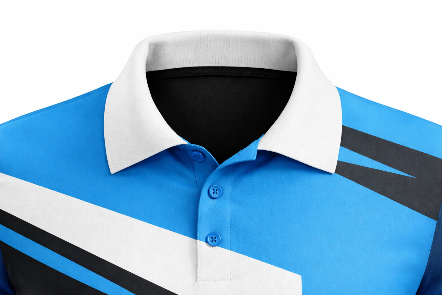 Blue & Black Sublimation Polo Shirt