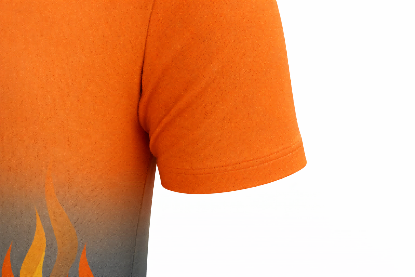 Orange Flame Accent Sublimation Polo Shirt
